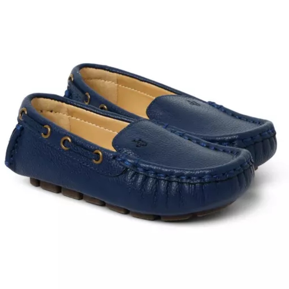 Janie and Jack Kids Moccasins in Navy Blue